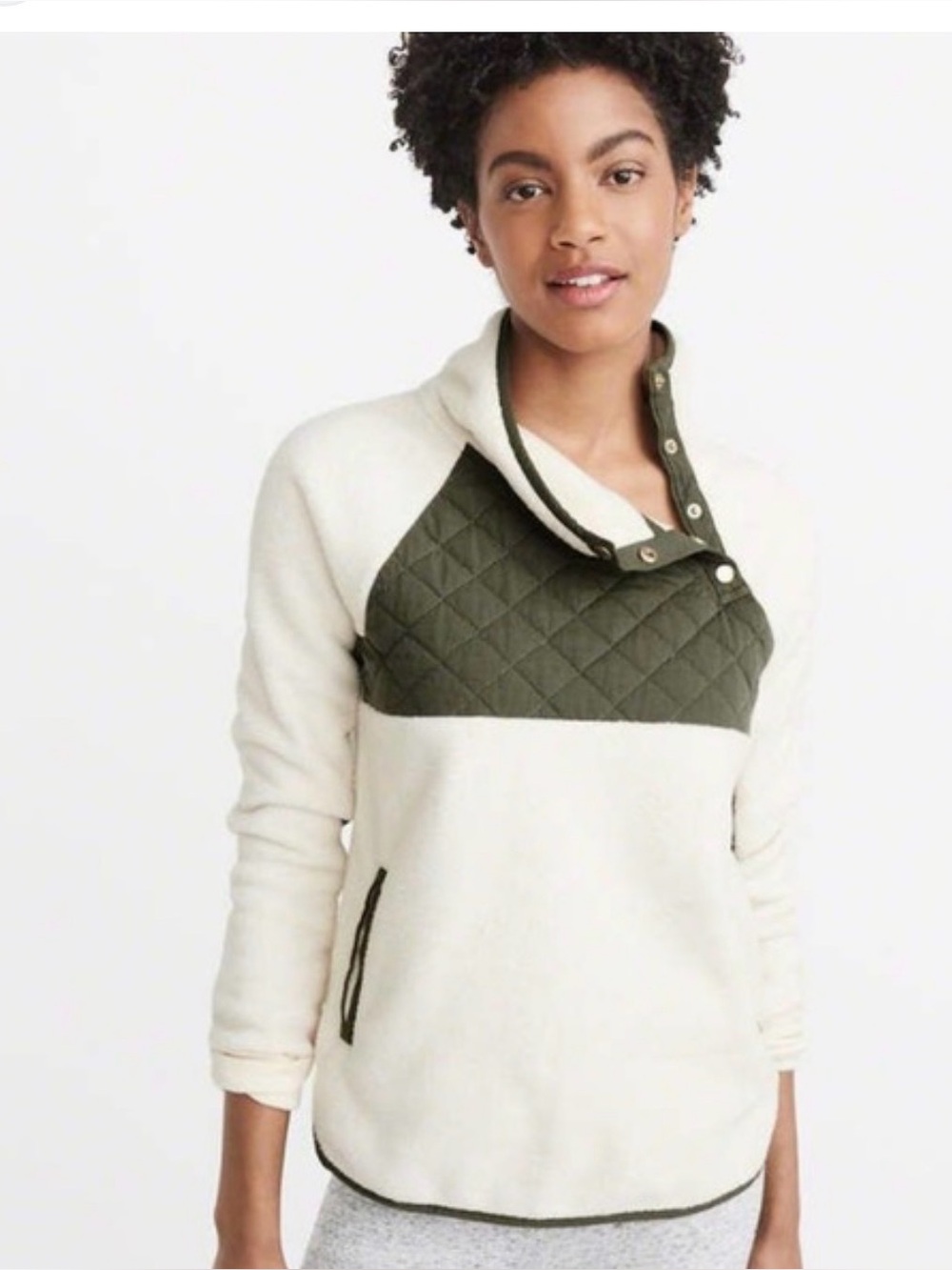 Abercrombie olive green pullover